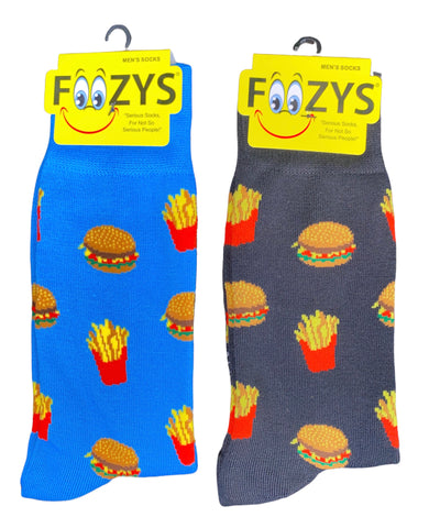 Men's Socks - Burgers and Fries